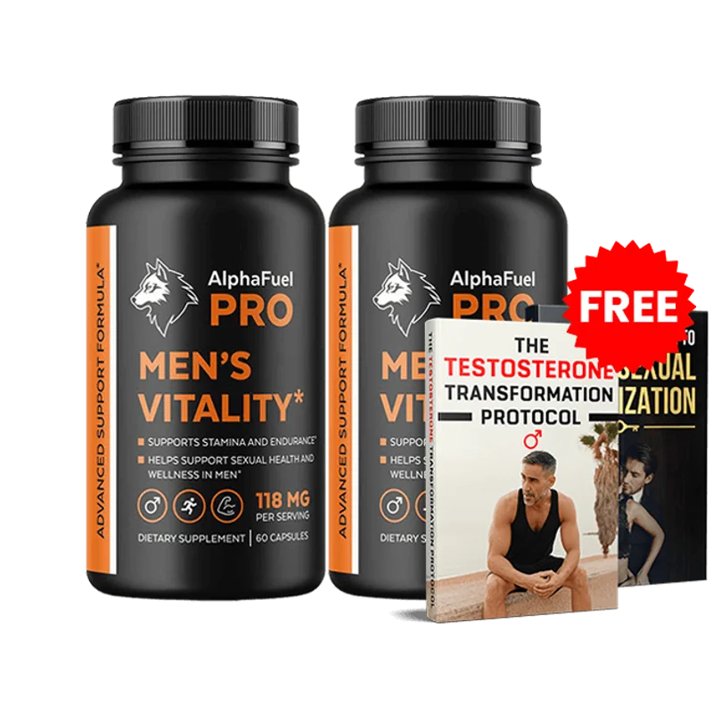 AlphaFuel Pro Natural Men's Wellness Formula — 2 Bottle / 60 Day Pack