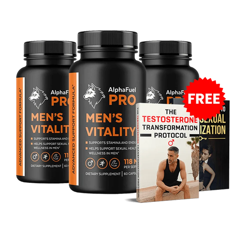 AlphaFuel Pro Natural Men's Wellness Formula — 3 Bottle / 90 Day Pack